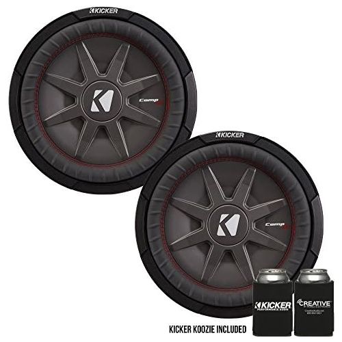  Kicker 43CWRT121 12 Dual Voice Coil 1 ohm Slim line Truck woofers Bundle