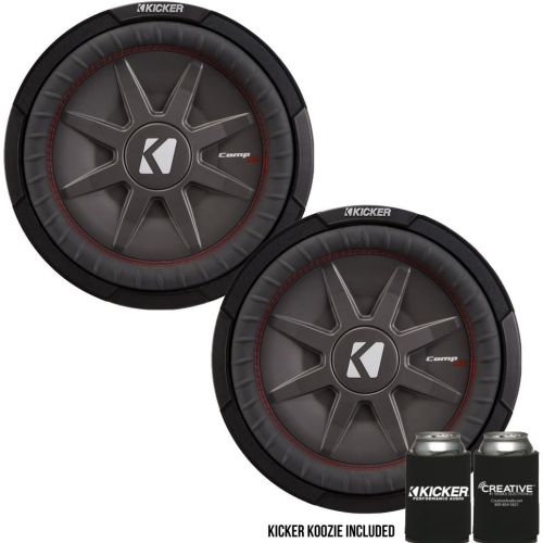  Kicker 43CWRT121 12 Dual Voice Coil 1 ohm Slim line Truck woofers Bundle