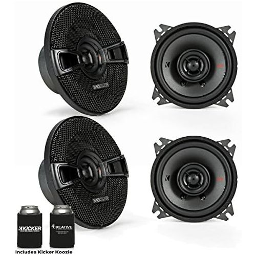  Kicker Speaker Bundle - Two Pairs of Kicker 4 Inch KS-Series Speakers 44KSC404