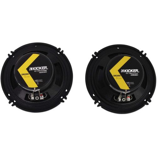  4) Kicker 43DSC6504 6.5 240 Watt 2-Way 4-Ohm Car Audio Coaxial Speakers DSC6504