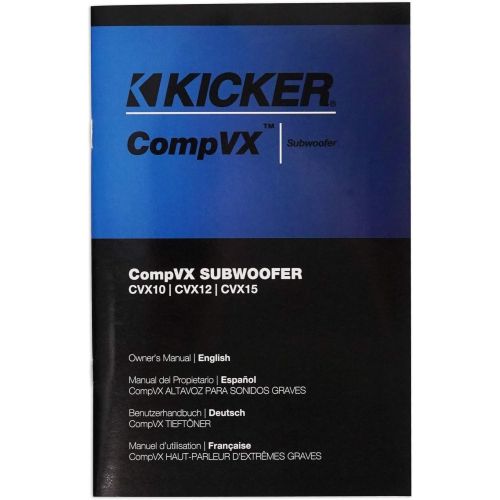  Kicker CVX154 COMPVX 15 Subwoofer Dual Voice Coil 4-Ohm 1000W