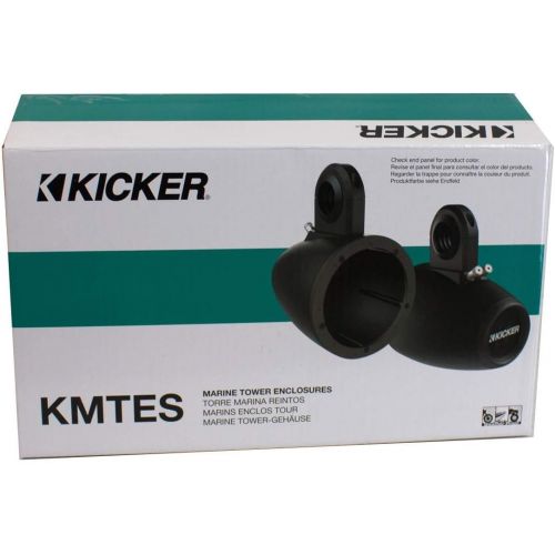  Kicker 12KMTES Tower Enclosure for 6.5-inch Marine Speakers (Pair)