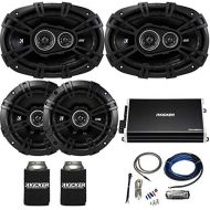 Kicker 43DSC6504 6.5” & 43DSC69304 6x9” DS-Series Speakers with 43DXA2504 DX-Series Amplifier and Wire kit