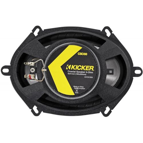  Kicker CS Series 6 x 8 Coaxial EVC 2 Way 450 Watt Speakers 43CSC684 (2 Pair)