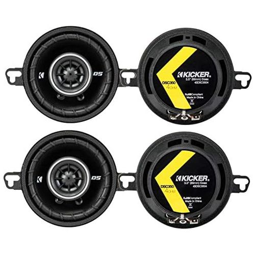  4) Kicker 43DSC3504 3-12-Inch 160 Watt 2-Way Speakers