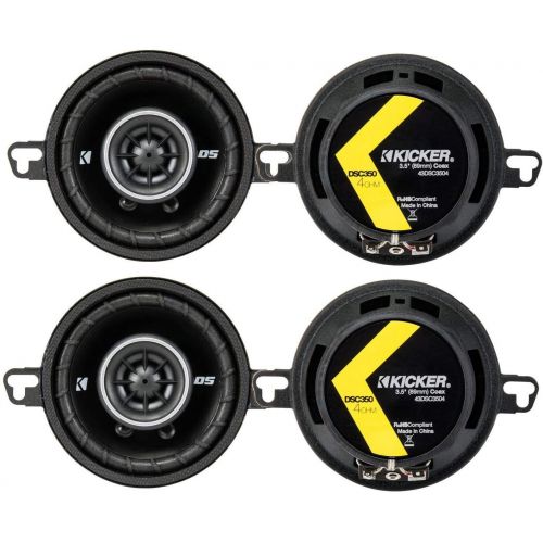  4) Kicker 43DSC3504 3-12-Inch 160 Watt 2-Way Speakers