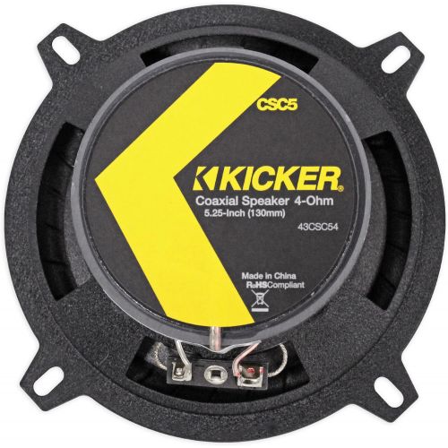  Kicker CSC5 5.25 900W 2 Way 4 Ohm Coaxial Car Audio Speakers (2 Pair) | 43CSC54