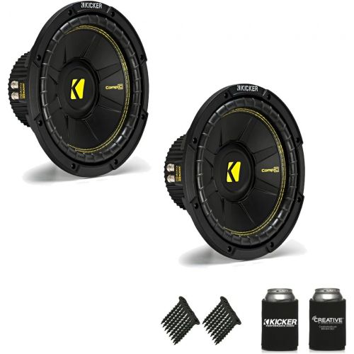  Kicker KICKER CWCS104 CompC 10 Subwoofers Bundle Single 4-Ohm Voice Coil