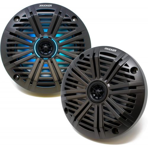  Kicker White OEM Replacement Marine 6.5 4Ω Coaxial speaker Bundle - 6 Speakers