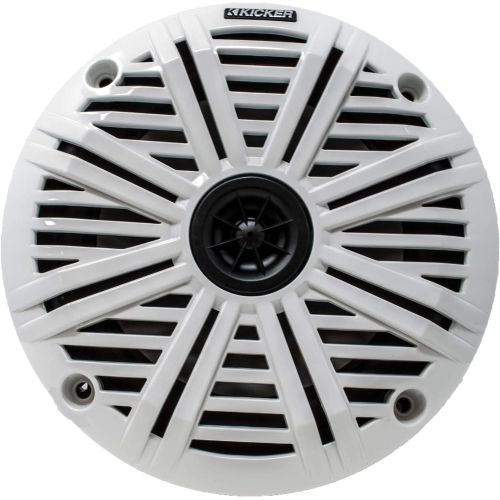  Kicker White OEM Replacement Marine 6.5 4Ω Coaxial speaker Bundle - 6 Speakers