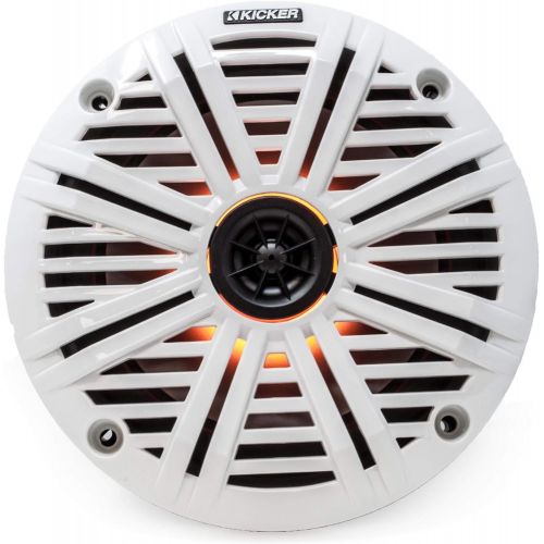  Kicker White OEM Replacement Marine 6.5 4Ω Coaxial speaker Bundle - 6 Speakers