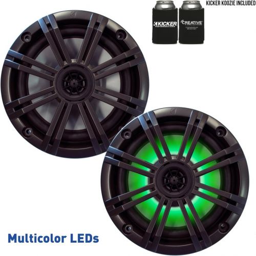  Kicker KICKER 6.5 White LED Marine Speakers (Qty 2) 1 Pair of OEM Replacement Speakers