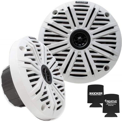  Kicker KICKER 6.5 White LED Marine Speakers (Qty 2) 1 Pair of OEM Replacement Speakers