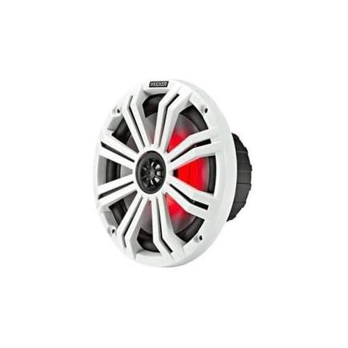  Kicker LED White OEM Replacement Marine 8 Inch 4Ω Coaxial Speaker Bundle - 4 Speakers