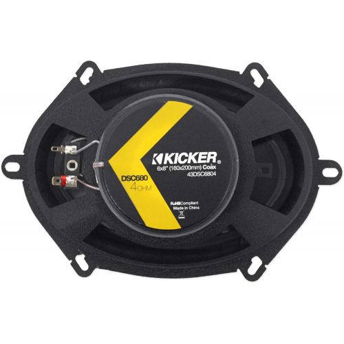  4) Kicker 43DSC6804 D-Series 6x8 200 Watt 2-Way 4-Ohm Car Coaxial Speakers Four