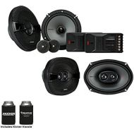 Kicker Speaker Bundle - A Pair of Kicker KS 6.5 Components & a Pair of 6x9 KS Triaxial Speakers, KSS6504 & KSC69304