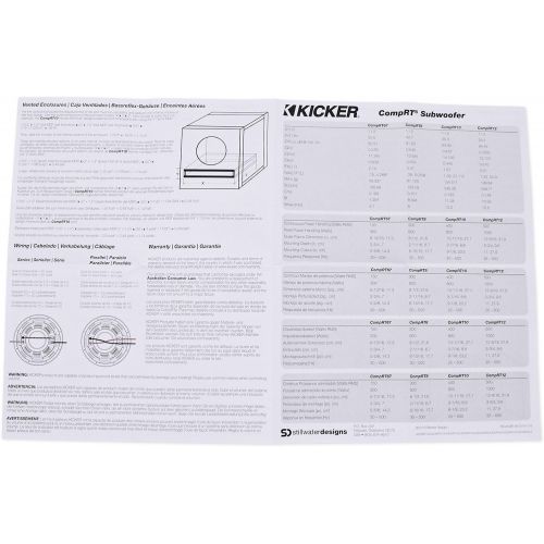  Kicker CompRT 12 1-Ohm Subwoofer