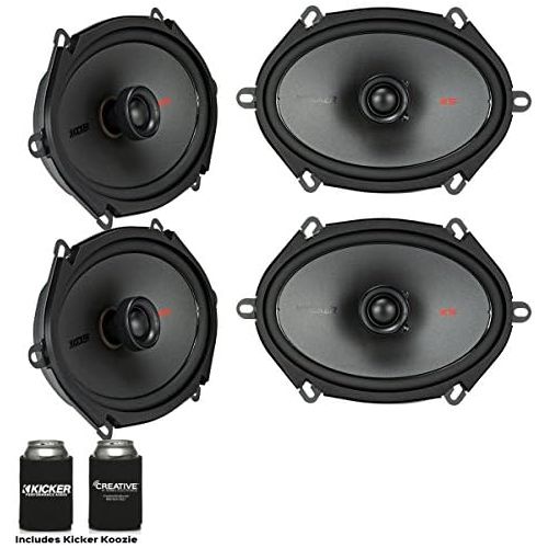  Kicker Speaker Bundle - Two Pairs of Kicker 6x8 Inch KS-Series Speakers 44KSC6804