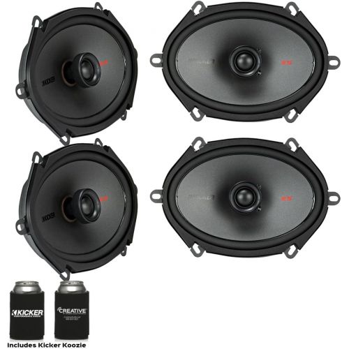  Kicker Speaker Bundle - Two Pairs of Kicker 6x8 Inch KS-Series Speakers 44KSC6804