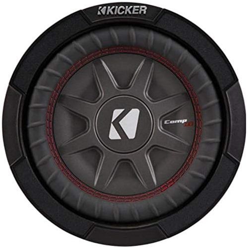  Kicker 8 Inch Dual 600 Watt CompRT 2 Ohm Shallow Slim Car Subwoofer | 43CWRT82