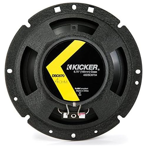  2 Kicker 43DSC6704 D-Series 6.75 240W 2-Way 4-Ohm Car Audio Coaxial Speakers