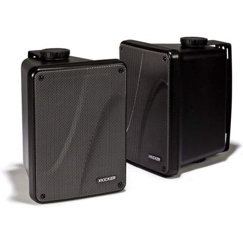  Kicker 4 KB6000 6.5 Black Full Range IndoorOutdoorMarine Speakers 11KB6000B
