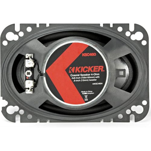  Kicker KSC4604 KSC460 4x6 Coax Speakers with .5 tweeters 4-Ohm