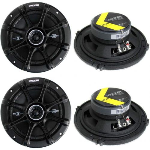  4) Kicker 41DSC654 D-Series 6.5 480 Watt 2-Way 4-Ohm Car Audio Coaxial Speakers