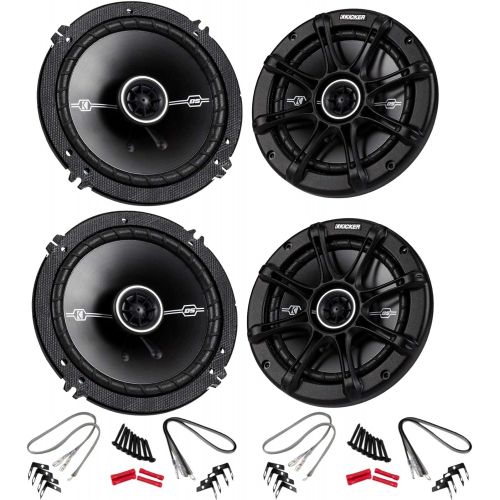  4) Kicker 41DSC654 D-Series 6.5 480 Watt 2-Way 4-Ohm Car Audio Coaxial Speakers