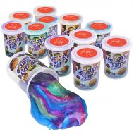 [아마존 핫딜]  [아마존핫딜]Kicko Bulk Marbled Unicorn Color Slime - Putty Cups - Galaxy Slime - 12 Pack Rainbow Colorful Sludge Toy for Any Child Favor, Birthday