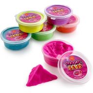 [아마존베스트]Kicko Colorful Molding Sand - 6 Pieces of Magic Sculpting and Squishy - Perfect for for Kids, Stress Reliever, Learning Tool, Novelties, Party Favor and Bag Supplies