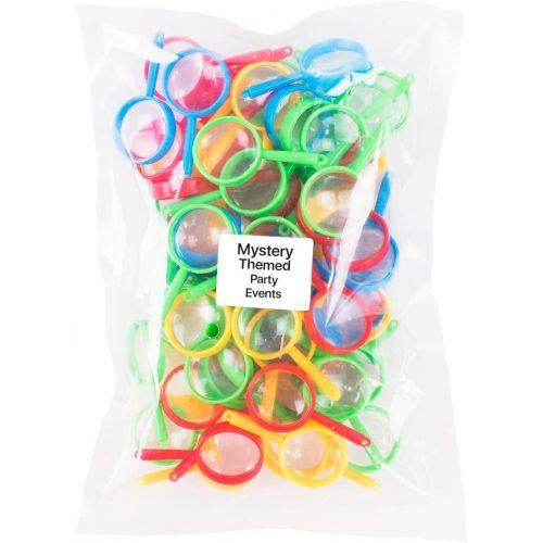  [아마존베스트]Kicko Magnifying Glasses - 144 Pack of Plastic Enlarging Glasses, Party Favors or Loot Bags Fillers, Ideas, Children Educational Toy, Finding Easter Eggs Gadget, Party Prizes