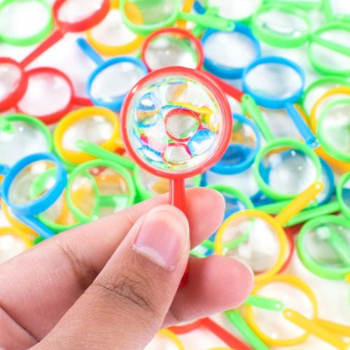  [아마존베스트]Kicko Magnifying Glasses - 144 Pack of Plastic Enlarging Glasses, Party Favors or Loot Bags Fillers, Ideas, Children Educational Toy, Finding Easter Eggs Gadget, Party Prizes