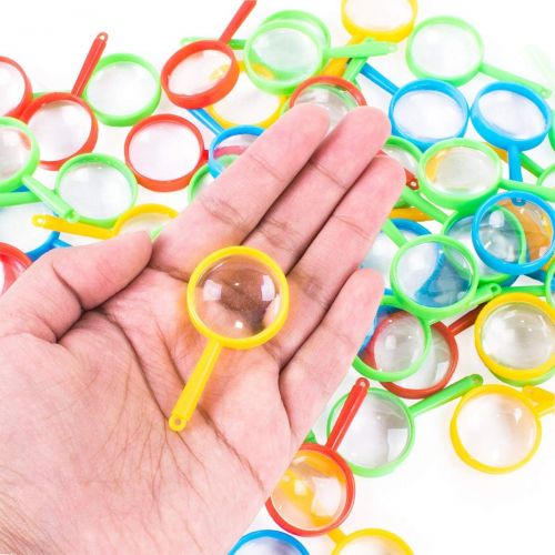  [아마존베스트]Kicko Magnifying Glasses - 144 Pack of Plastic Enlarging Glasses, Party Favors or Loot Bags Fillers, Ideas, Children Educational Toy, Finding Easter Eggs Gadget, Party Prizes