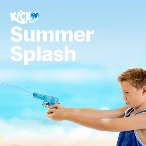  Kicko 6 Pieces Squirt Water Gun 6 Inches Plastic Assorted Colors - Classic Action and Fun Toy, Pool, Prize, Party Favor