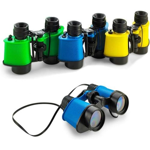  Kicko 12 Toy Binoculars with Neck String 3.5 x 5 Inches - Novelty Binoculars for Children, Sightseeing, Birdwatching, Wildlife, Outdoors, Scenery, Indoors, Pretend, Play, Props, an