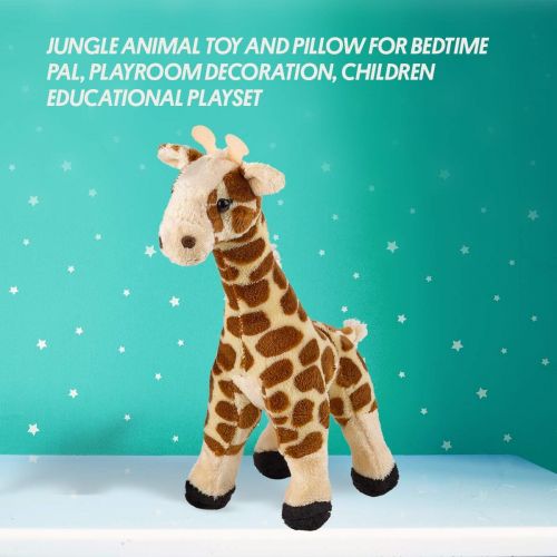  [아마존베스트]Kicko Soft Plush Giraffe - 11 Inch Stuffed Jungle Animal Toy and Pillow for Bedtime Pal, Playroom Decoration, Children Educational Playset