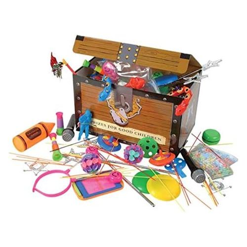  Kicko Toy Assortment Box - 100 Pieces per Box - Treasure Chest - Birthday Party Bag Prizes - Kids Toys - Halloween Treats