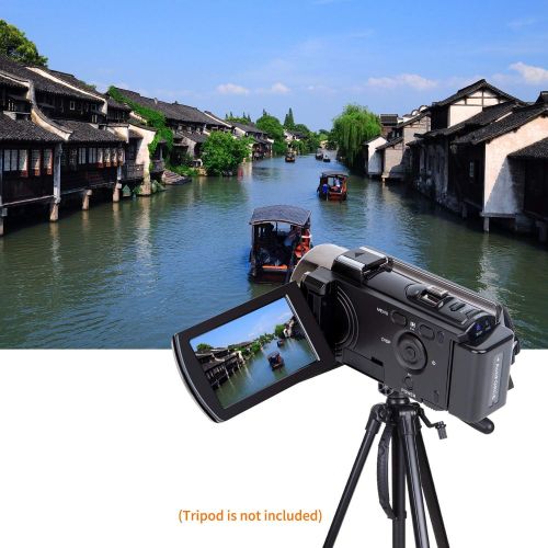  [아마존베스트]Video Camera Camcorder Digital Camera Recorder kicteck Full HD 1080P 15FPS 24MP 3.0 Inch 270 Degree Rotation LCD 16X Zoom Camcorder with 2 Batteries(604s)