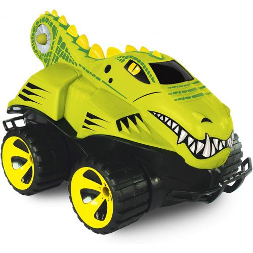 키드캘럭시 Kid Galaxy Amphibious RC Car Mega Morphibians Crocodile. All Terrain Remote Control Toy, 2.4 Ghz