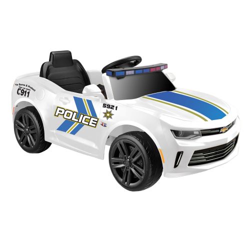  Kid Motorz Chevrolet Racing Camaro Police Edition One Seater in White ( 6V )