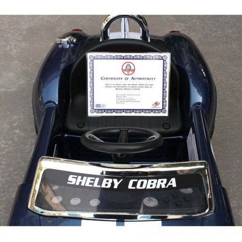  Kid Motorz Shelby Cobra One Seater, Blue, 12V, Limited Edition