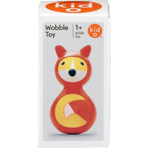  Kid O Wobbles Fox - Action Animal Toy Figure, Forest Theme, Multi-Colored Plastic, 12+ Months