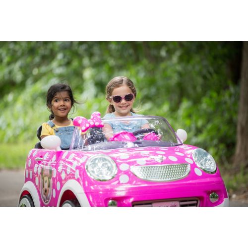  12-Volt Minnie Mouse Hot Rod Coupe Ride-On by Kid Trax, PinkWhite