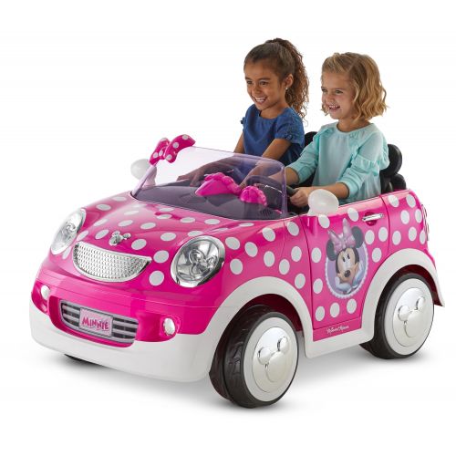  12-Volt Minnie Mouse Hot Rod Coupe Ride-On by Kid Trax, PinkWhite