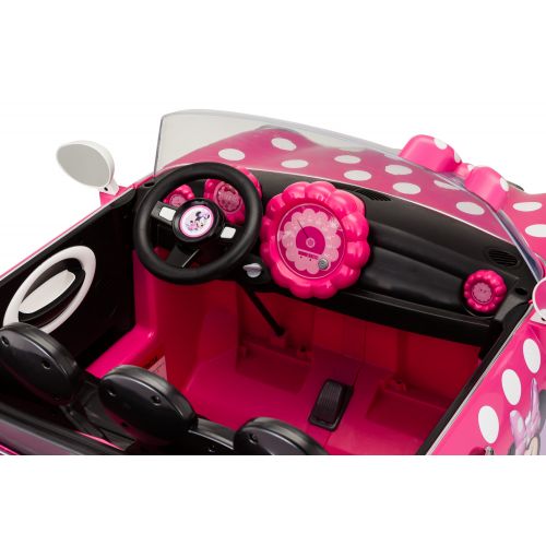  12-Volt Minnie Mouse Hot Rod Coupe Ride-On by Kid Trax, PinkWhite