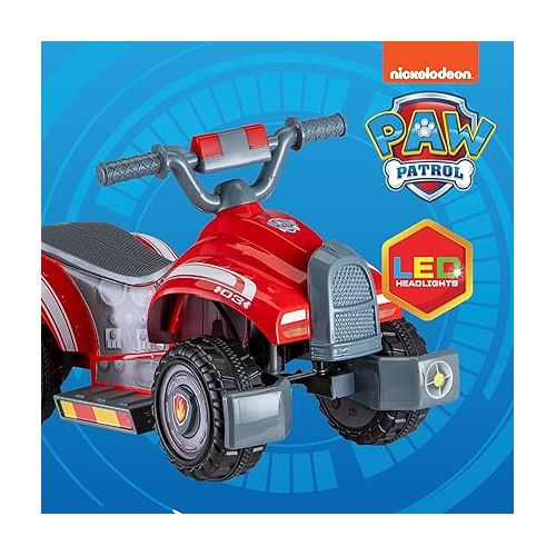  Kid Trax 6V PAW Patrol Ride On Toy, Toddlers 18-30 Months, Max Weight 44 lbs, Battery Powered Motorized Quad for Boys and Girls, Riding Toy for Kids, Mini Ride on Car, ATV Style, Ride with Marshall