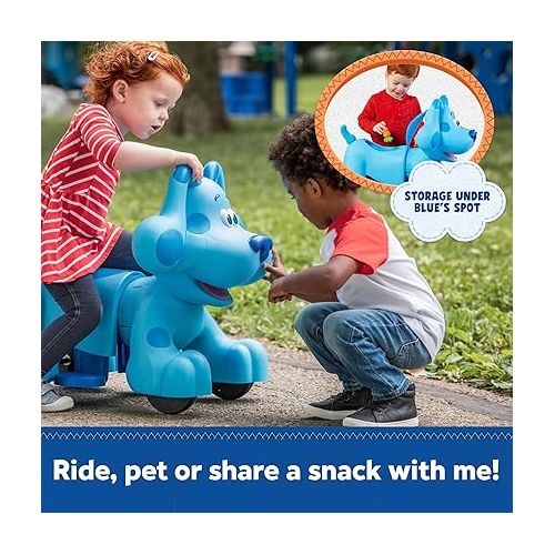  Kid Trax Blue's Clues Snack Time Ride-On Toy for 18-30 Months, Rechargeable Battery with 20 Sounds