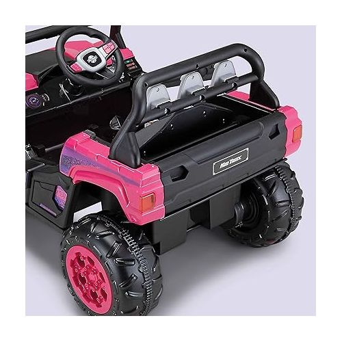  Kid Trax Toddler UTV Electric Ride-On Toy, Kids 3-5 Years Old, 6 Volt Battery and Charger, Max Rider Weight 60 lbs, LED Headlights, Pink