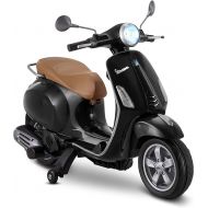Kid Trax Toddler Vespa Scooter Electric Ride On Toy, 3-5 Years Old, 6 Volt, Max Weight 60 lbs, Black, 6V (KT1419AZA)